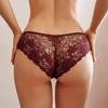 Sexy Lace Panties with Cotton Liner Women Underwear Transparent Briefs Low-waist