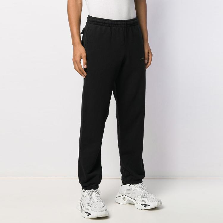 Off-White Спортивные повседневные брюки с принтом стрелки, мужские брюки, черные OMCH026F19E300101060