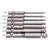 7Pcs 65mm H2/2.5/3/4/5/6/8 Hex Shank Magnetic Ball Head Screwdriver Bits Set