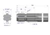 Wałek, Wom Frezowany Jednostronnie 700Mm Z6 - 1 3/8, Waryński