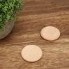 50 шт. круглых деревянных заготовок, ломтиков, бука, чипа, без отверстия, сделай сам, украшения ручной работы, аксессуары