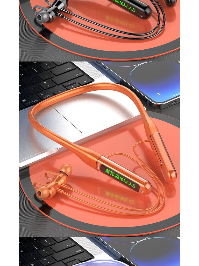 Premium Neckband Wireless Bluetooth Headset: Ultra-Long Battery, High-End Sound, Noise Cancelling In-Ear Sport Earbuds