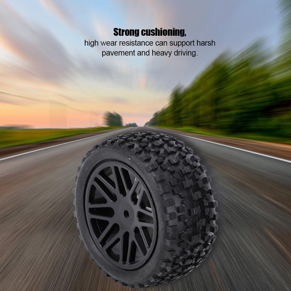 4Pcs Universal 1 10 RC Car Tyre Tires Modification Accessory Replacement 85mmBlack