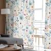 Тюлевые шторы на окно с цветами и растениями для гостиной, кухни, рождественский домашний декор, прозрачные шторы из вуали