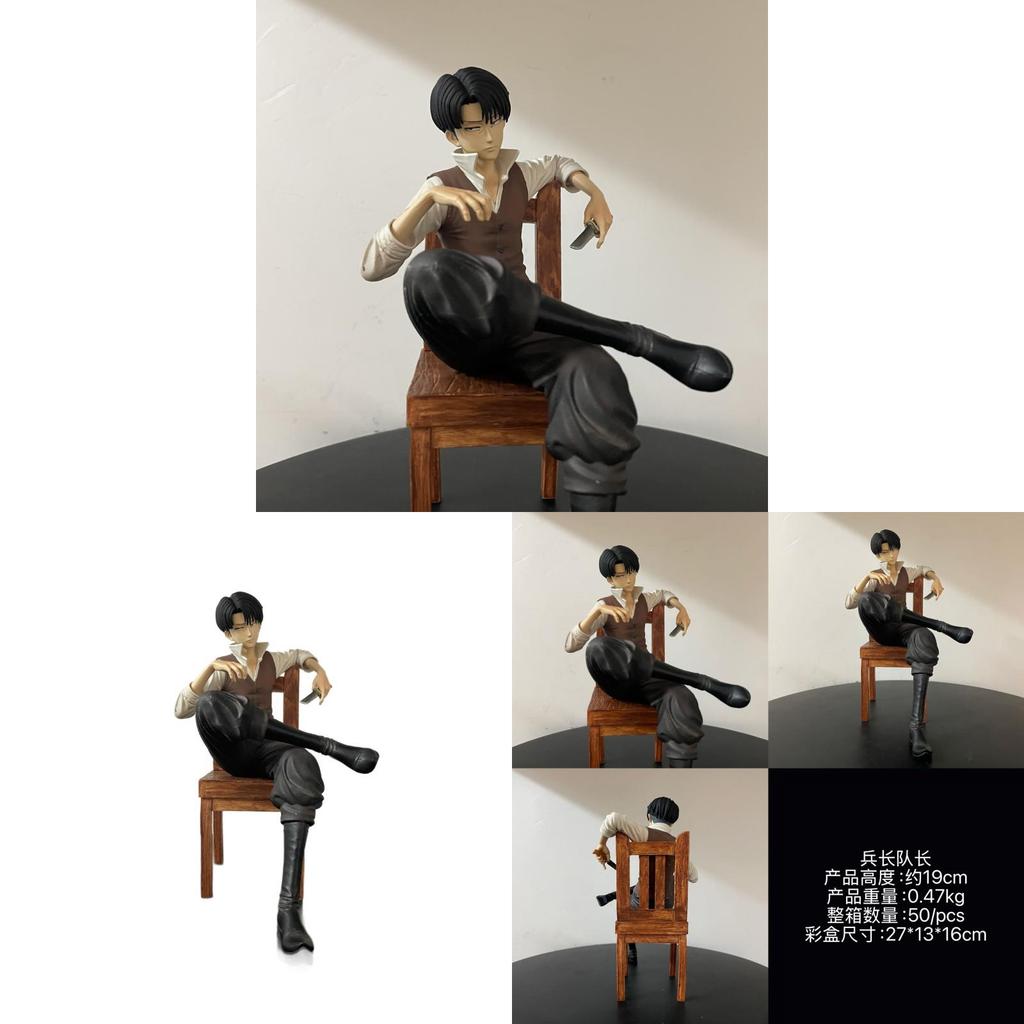 Attack On Titan Levi Ackerman Pvc Figurine Collectible Desk Decor For Fans