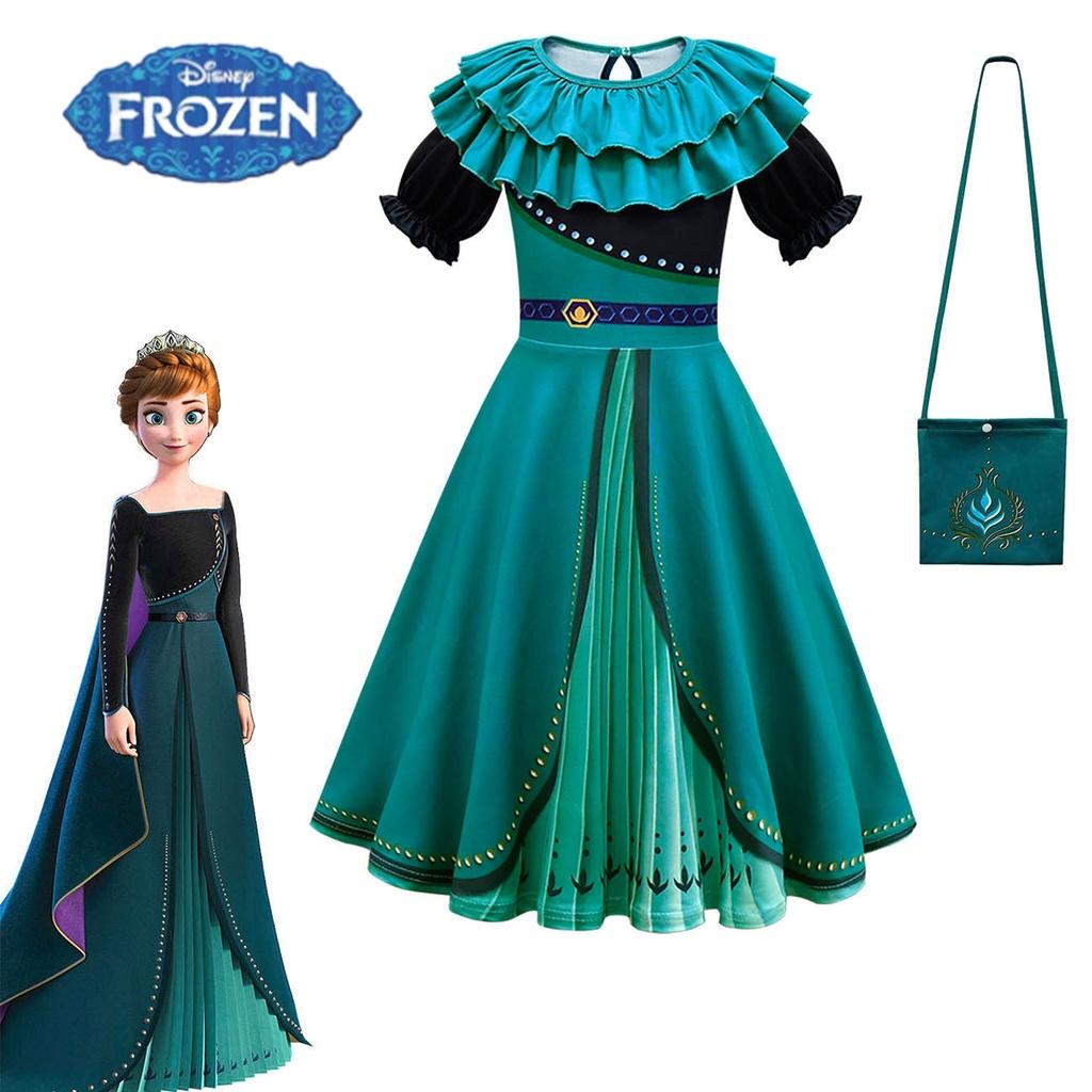 Очаровательное детское платье для косплея Анны из «Холодного сердца» для вечеринок, Хэллоуина