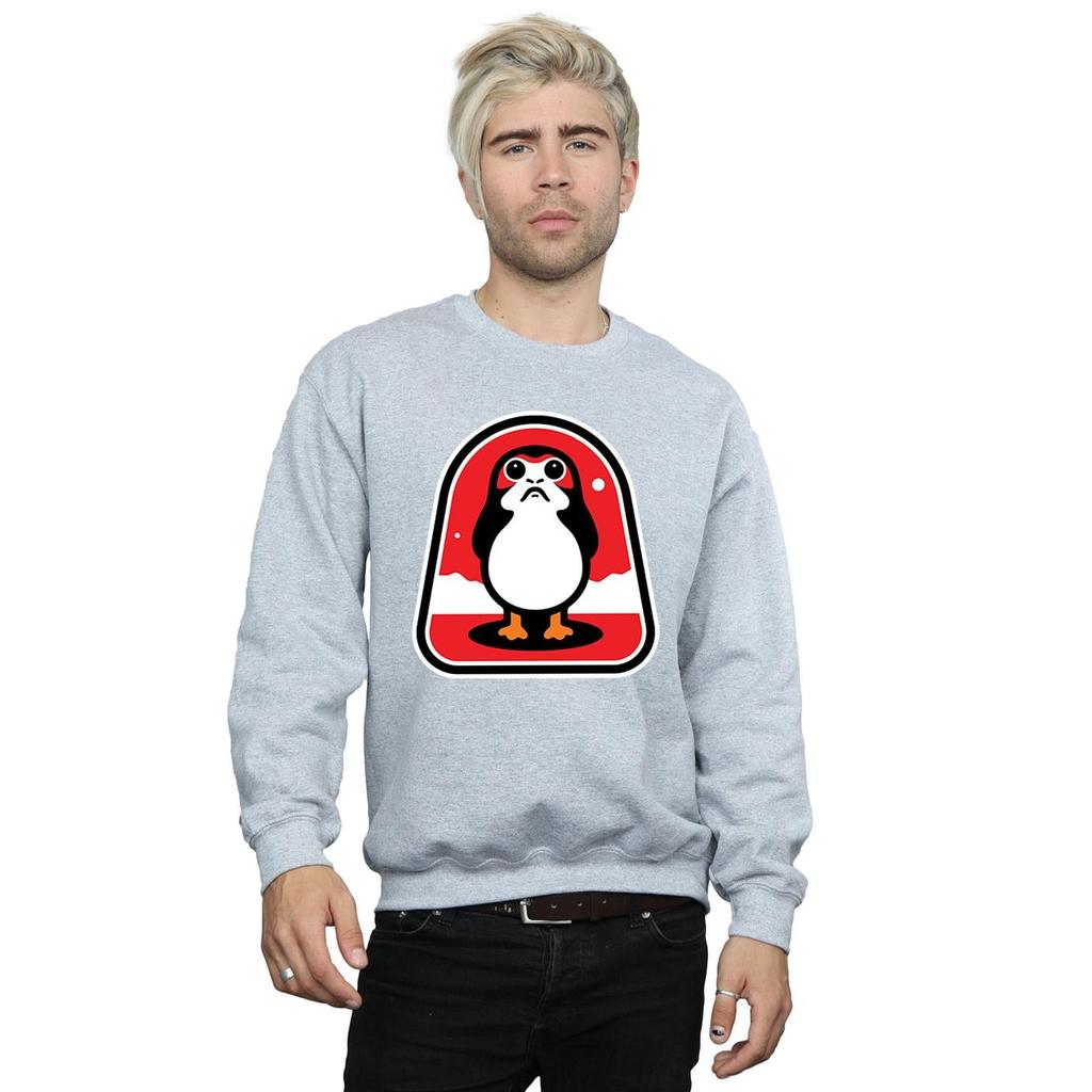 Star Wars Mens The Last Jedi Porgs Badge Sweatshirt