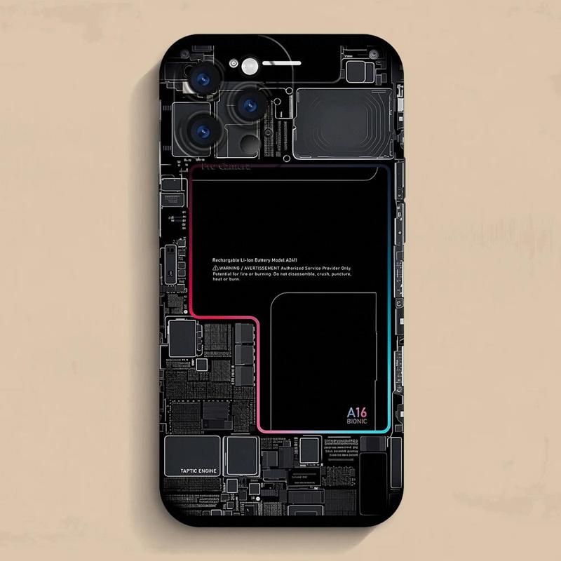 Чехол для телефона с рисунком печатной платы для Apple iPhone 15 Pro Max 13 14 Plus 12 11 Pro MAX