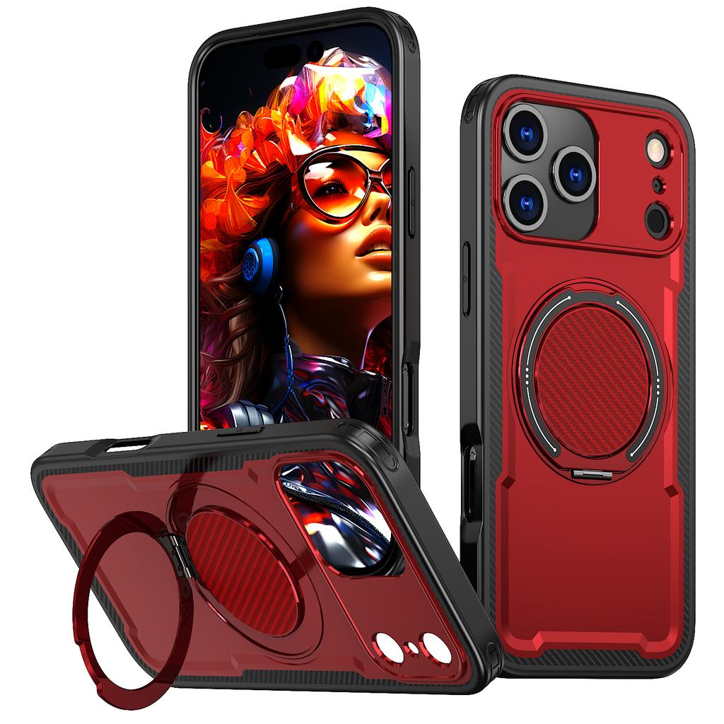 For iPhone 17 Pro Max Case Compatible with MagSafe TPU+PC Kickstand Phone Cover