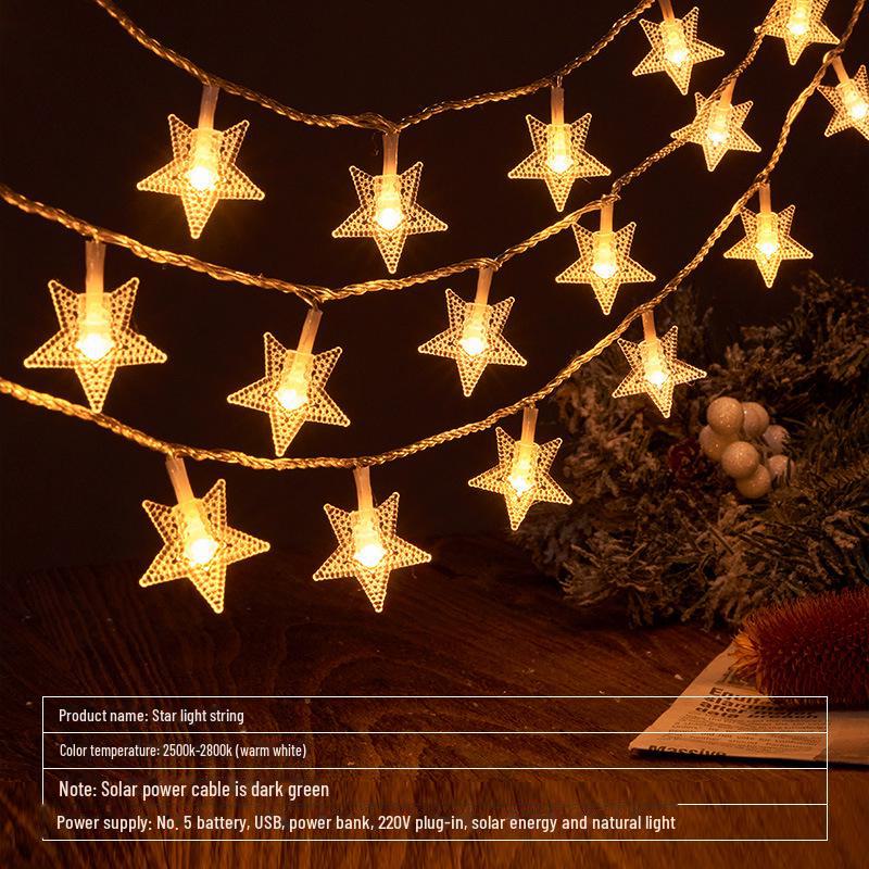 Светодиодные гирлянды Star LED - работают от батареек, идеально подходят для декора спальни, свадеб и ночных рынков