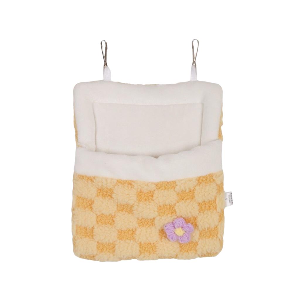 Warm Pet Swing Bag Velvet Sugar Glider Hanging Hammock Guinea Pig Bed Hamster Plush Hammock Winter