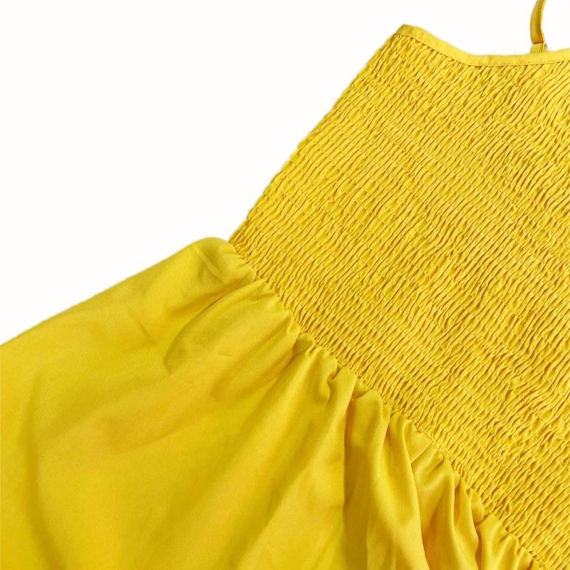 Модное сексуальное вечернее платье без рукавов для женщин, летнее отпускное платье А-силуэта с открытой спиной, повседневные длинные платья для женщин, винтажное нестандартное желтое платье с высокой талией 26205