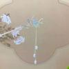 Ancient Style Flower Rhinestone Hair Stick Pearl Tassel Hair Sticks for Long Hair  Cheongsam