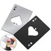 Creative Poker Shaped Bottle Can Opener Stainless Steel Credit Card Size Bar Restaurant Beer Metal Portable Opening Tool Gift