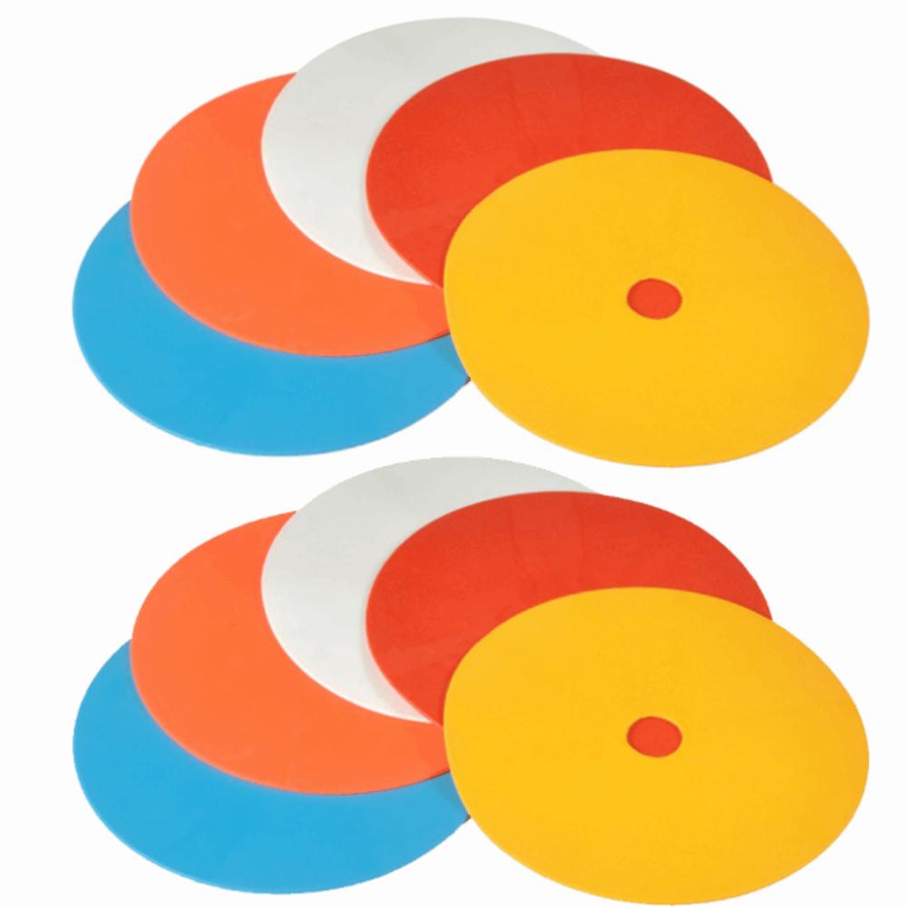 10pcs TPE Flat Marker Discs Flat Spot Markers Portable Field Markers Sports Training