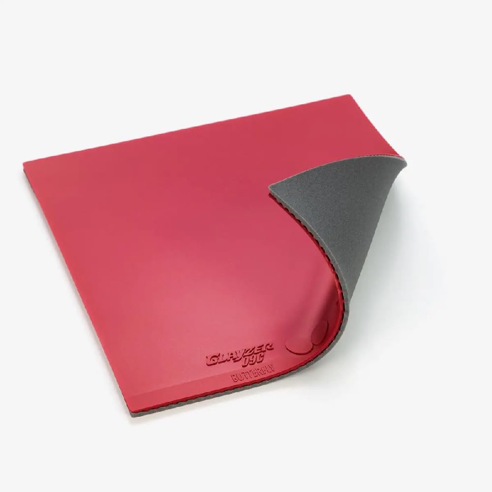 Butterfly настольный теннис Сделано в Японии Rubber Glazer 09C Мягкая задняя часть Клейкая Высокое натяжение Красный Толщина 06110 (006)