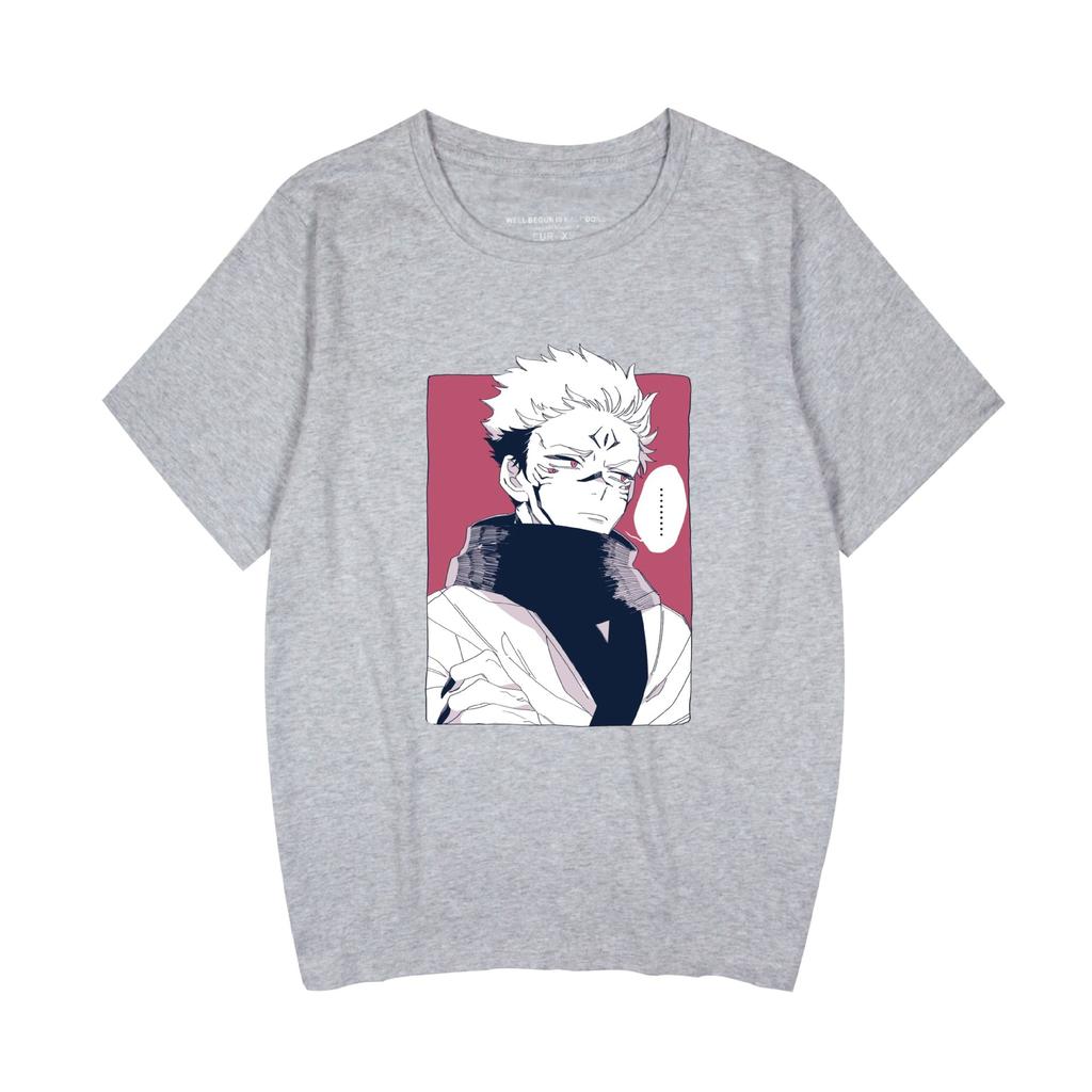 Футболки Jujutsu Kaisen С круглым вырезом С коротким рукавом Смешная одежда Футболка унисекс с принтом Jujutsu Kaisen