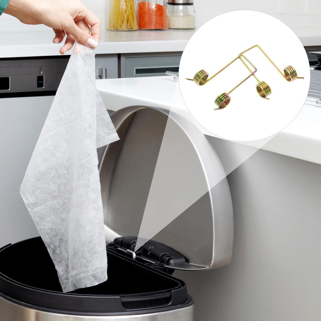 6Pcs Spring Accessories Universal Fit Torsional Springs for Flip Top Trash Can Lid Secure Closure Reliable Metal Spring