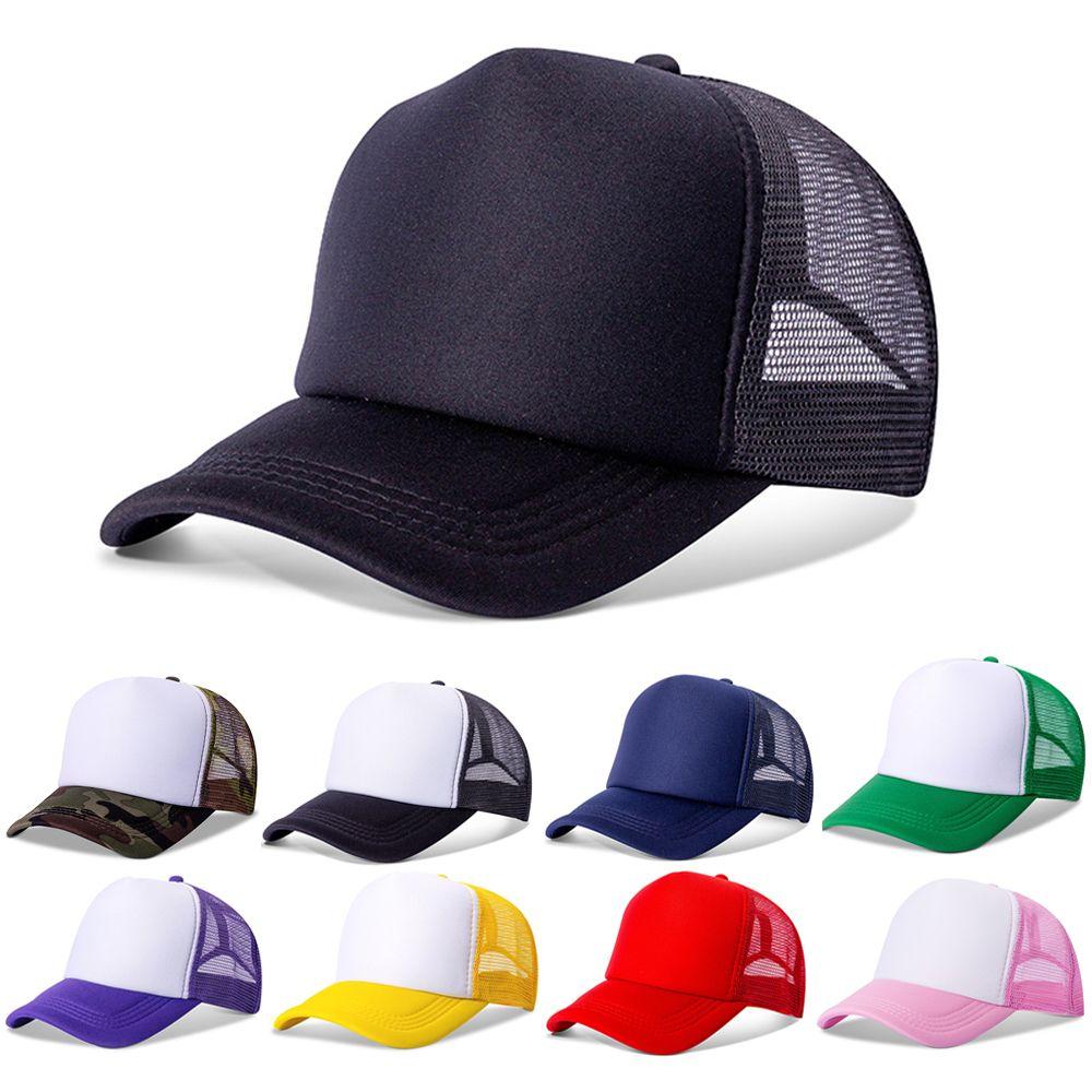 Adjustable Flat Visor Mesh Sunhat Snapback Baseball Cap Trucker Hat