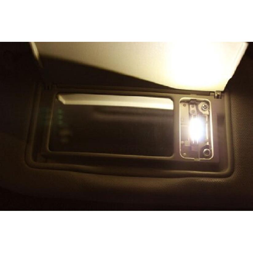 (2) Warm White 3-SMD 6641 LED Bulbs For Car Vanity Mirror Lights Sun Visor Lamp