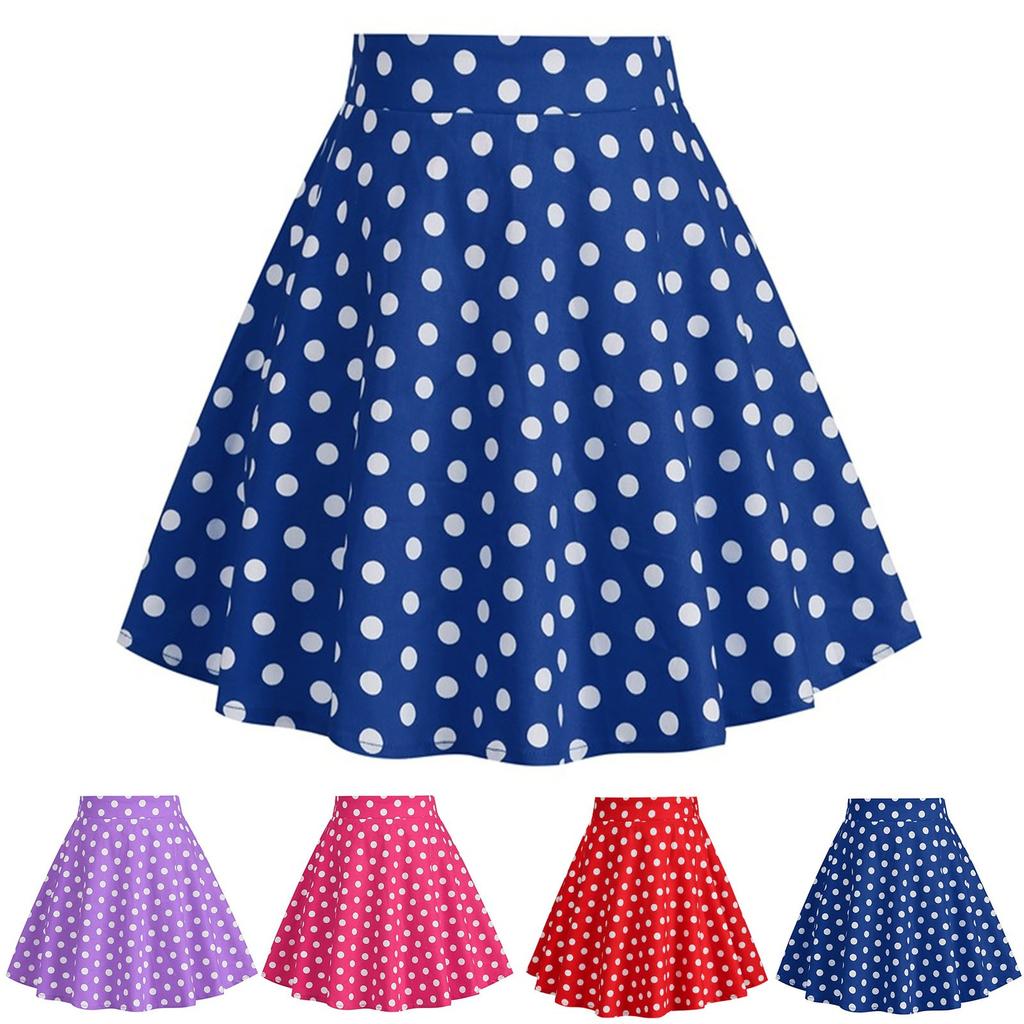 Summer Children Dot Print Vintage Children's Clothing Girls Skirt