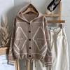 New ArrivalS Open Run Women S viScoSe Unique Pattern Hooded Cardigan