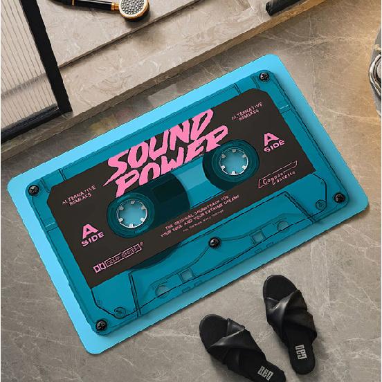 Винтажный виниловый ковер Диатомовая земля Коврик для ванной у входной двери Водопоглощающий Нескользящий Грязеотталкивающий Быстросохнущий Коврик для ног