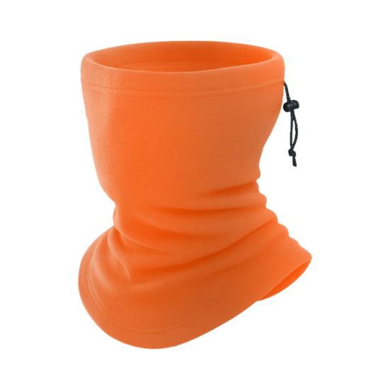 Fleece Neckerchief Scarf Solid Color Adjustable Drawstring Warm Polar Fleece Riding Face Guard Cold Weather Scarf