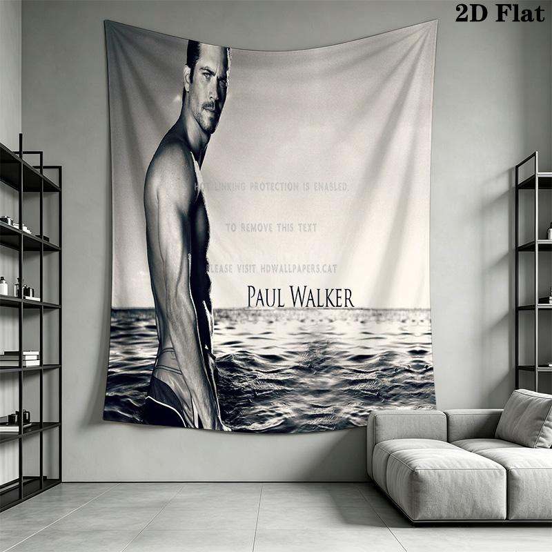 Paul Walker Memorial Tapestry Tapestry Background Cloth Fashion Print Home Decor Atmospheric Background Cloth Homestay Soft Decoration Tapestry