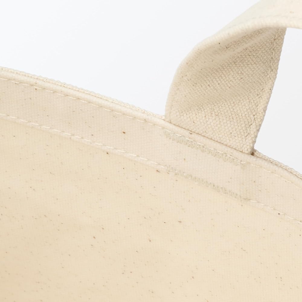 Muji Cotton Canvas Soft Box with Handles Large 37x26x26cm Storage Case Organizer Box