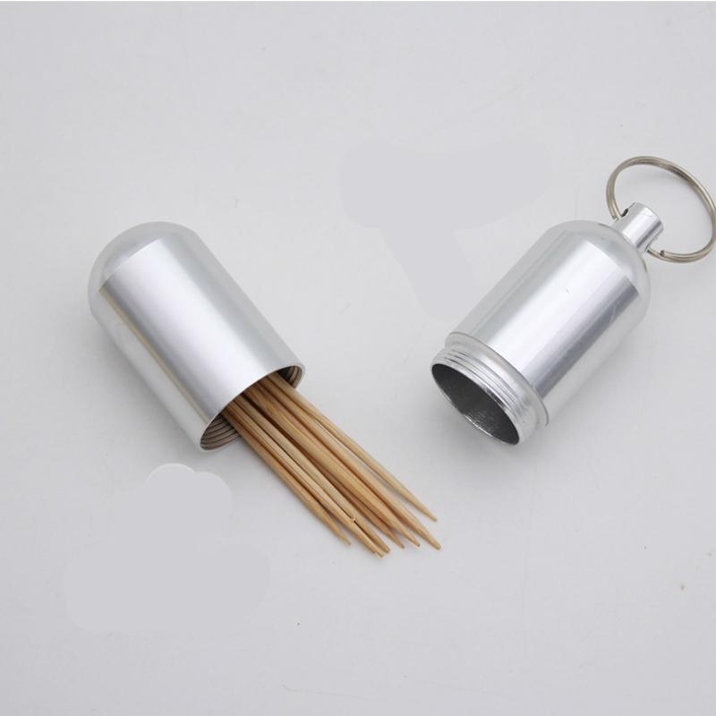 Многосекционная съемная бутылочка с лекарством из алюминиевого сплава, герметичный держатель для зубочисток, водонепроницаемый картридж с лекарством, брелок, подвесная бутылка