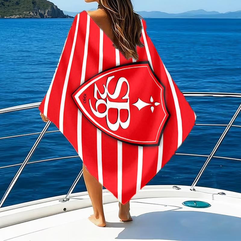 Strength Brestois Emblem Beach Towel - Soft, Absorbent Microfiber, Lightweight, Ideal for The Beach, Parties, Travel, Camping fan gifts