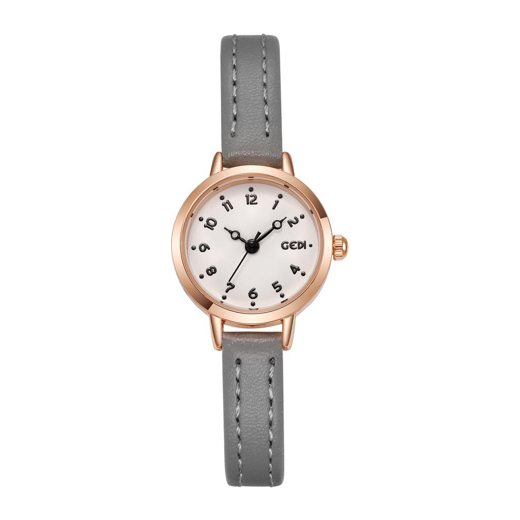 Light Luxury Simple Small Plate Watch Women'S Retro High-End Business Belt Waterproof Quartz Watch