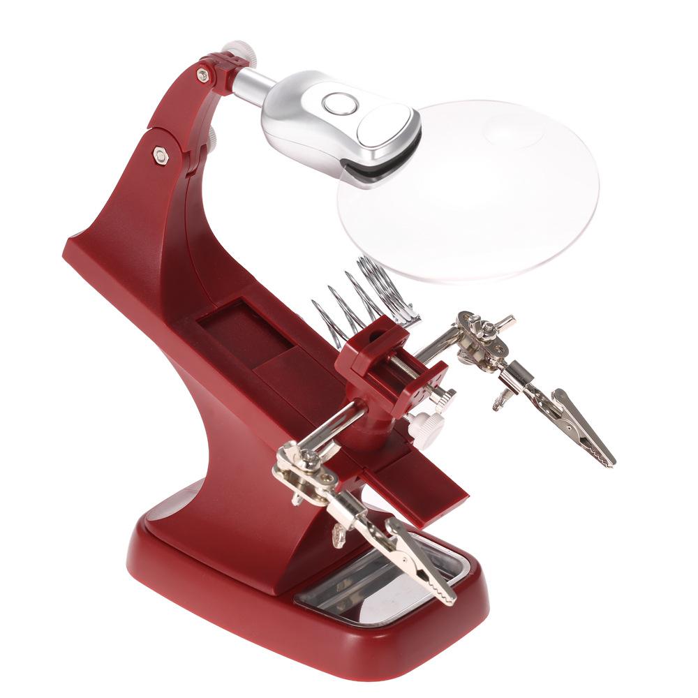 Настольная многофункциональная USB сварочная лупа, железная подставка, держатель, светодиодная лупа, станция для припоя, инструмент