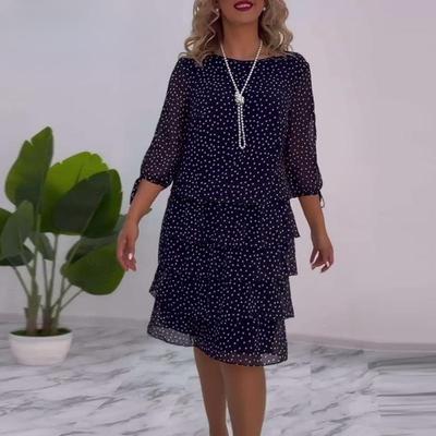 Женская мода лето весна короткий рукав О-образный вырез повседневные платья