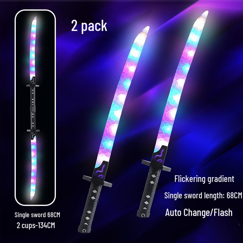 Men's & Children's Telescopic Seven-Color Laser Sword - Flashing Light for Street Vending & Night Markets