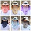 Quick Dry Solar Fan Hat Solar Charging Breathable Wide Brim Sun Cap Digital Display Strong Wind Fishing Bucket Hat Hot Weather