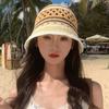 Mix Color Bucket Hat Hollow Out Sunshade Hat Outdoor Fisherman Hat  Panama Bob Caps
