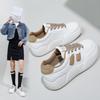 White Shoes for Students Women Autumn New Platform Height Increasing Breathable Casual Shoes