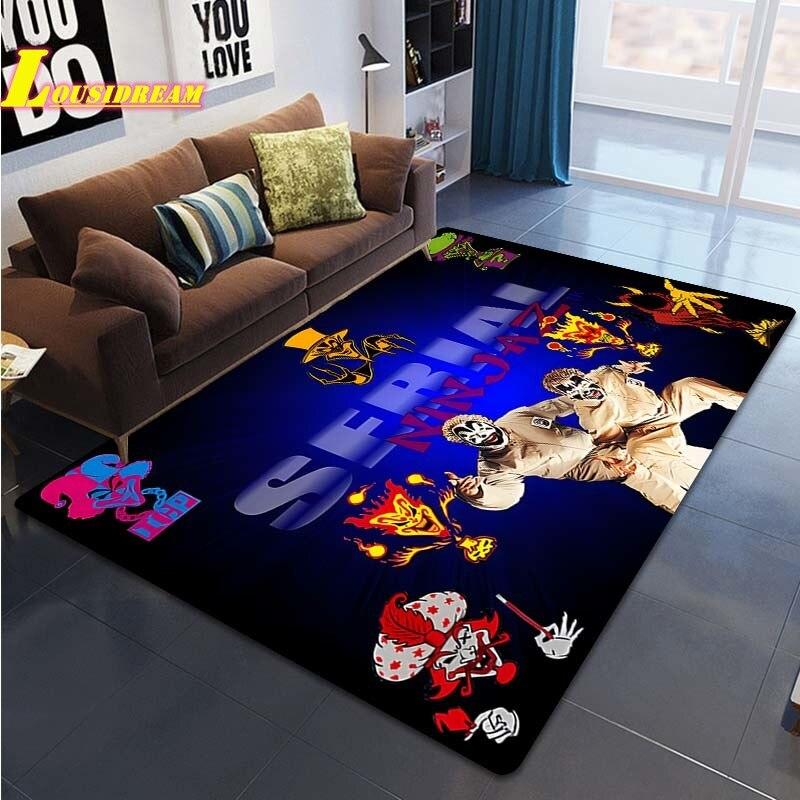 Коврик с принтом Crazy Clown Band Juggalo Band, ковер для гостиной, спальни, домашний декор, большой ковер, детский коврик для игр, коврик для ползания, коврик для йоги, коврик для пикника