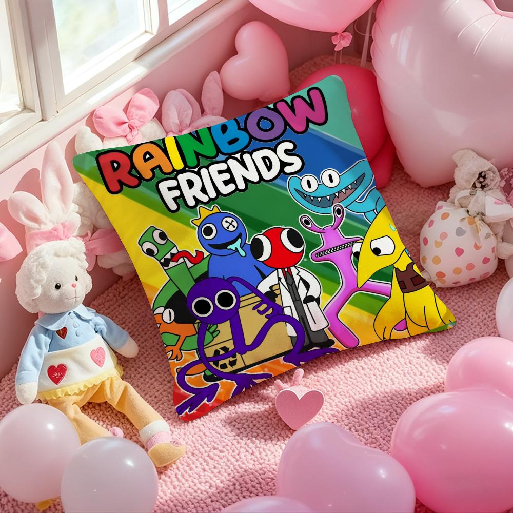 Игровой R-Rainbow Friends Чехол для подушки с принтом Наволочка для дивана в гостиной и декора спальни