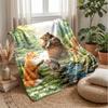 Flying Animal Adventure Theme blanket Lightweight Warm Flannel Blanket Decorative Throw Blanket for Home Decoration