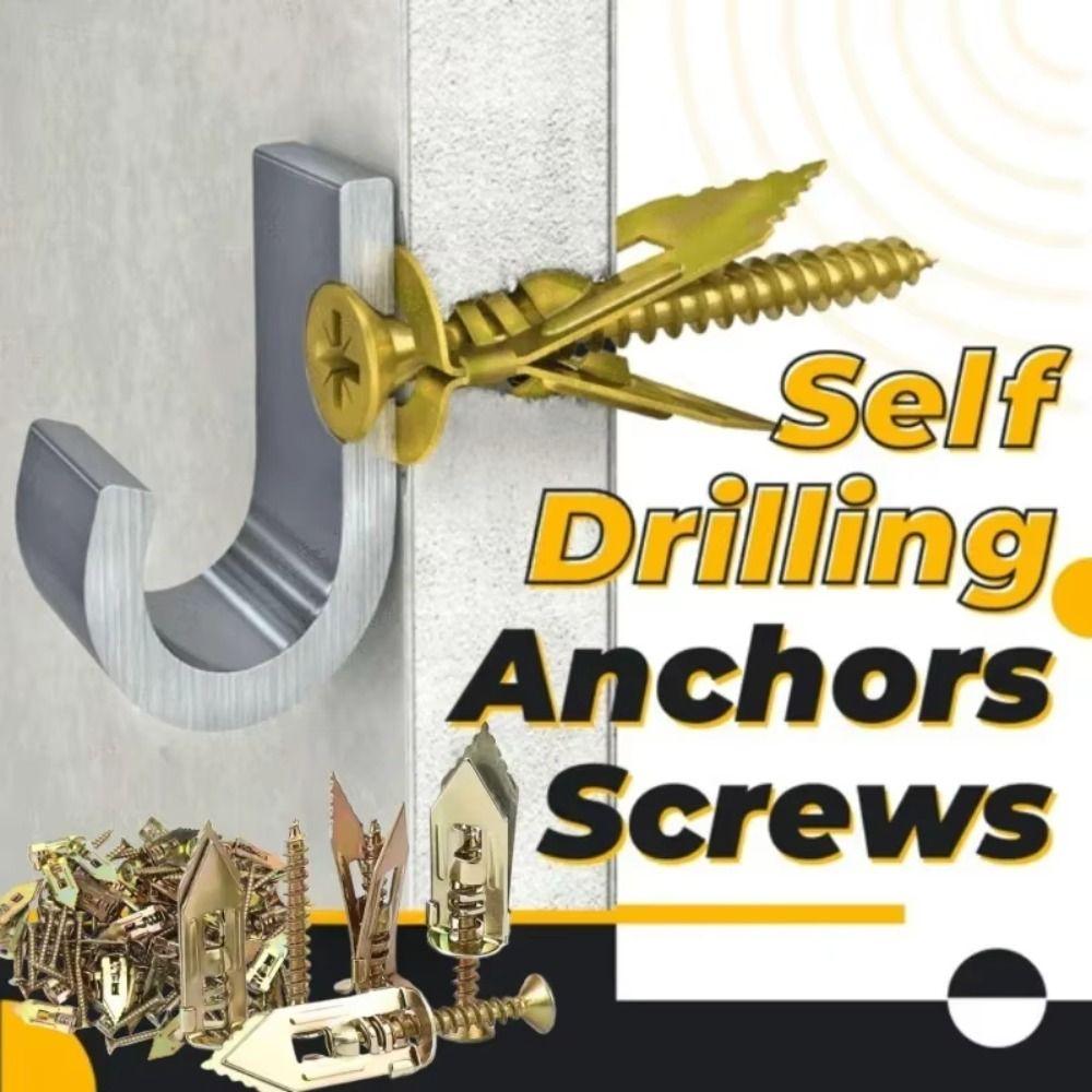Hollow Wall Plug Nail-in Hammer Driver Screw Galvanized Rust-proof Fixing Expansion Screw Bolt Hardness Self Drilling