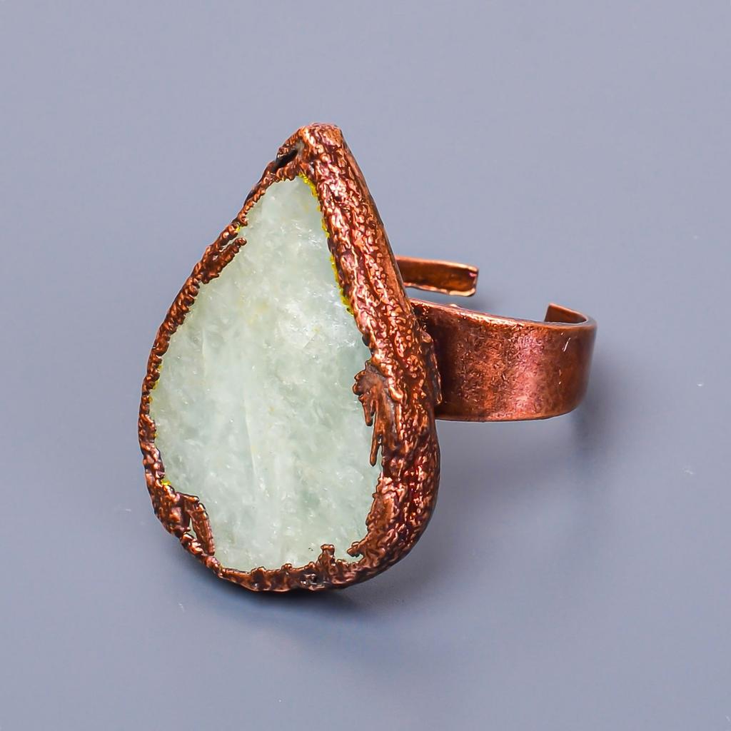 Аквамарин Камень Вечность Помолвка Подарок Лучшему Другу Март Кольцо Обещания Медь V-13