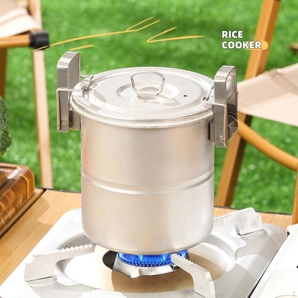 Походная рисоварка Посуда из нержавеющей стали 304 Портативная маленькая пароварка для приготовления на пару для барбекю