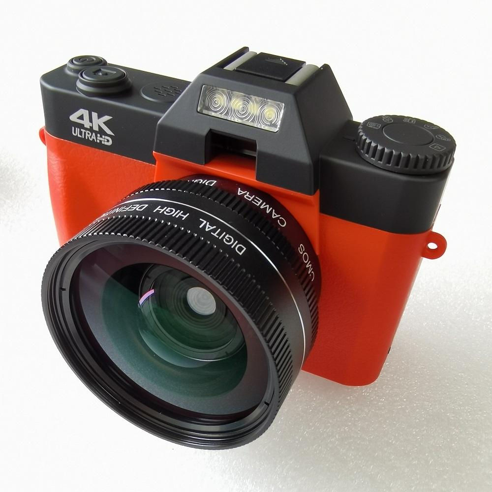 48-мегапиксельная цифровая камера HD 4K-камера для видеоблогов с 3,0-дюймовым поворотным экраном на 180°. Цифровая видеокамера Wi-Fi для YouTube с широкоугольным объективом и картой памяти 32 ГБ.