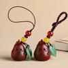 Cartoon Bag Pendant Handmade Rope Wood Phone Chain Cute Pear Key Chain Unisex