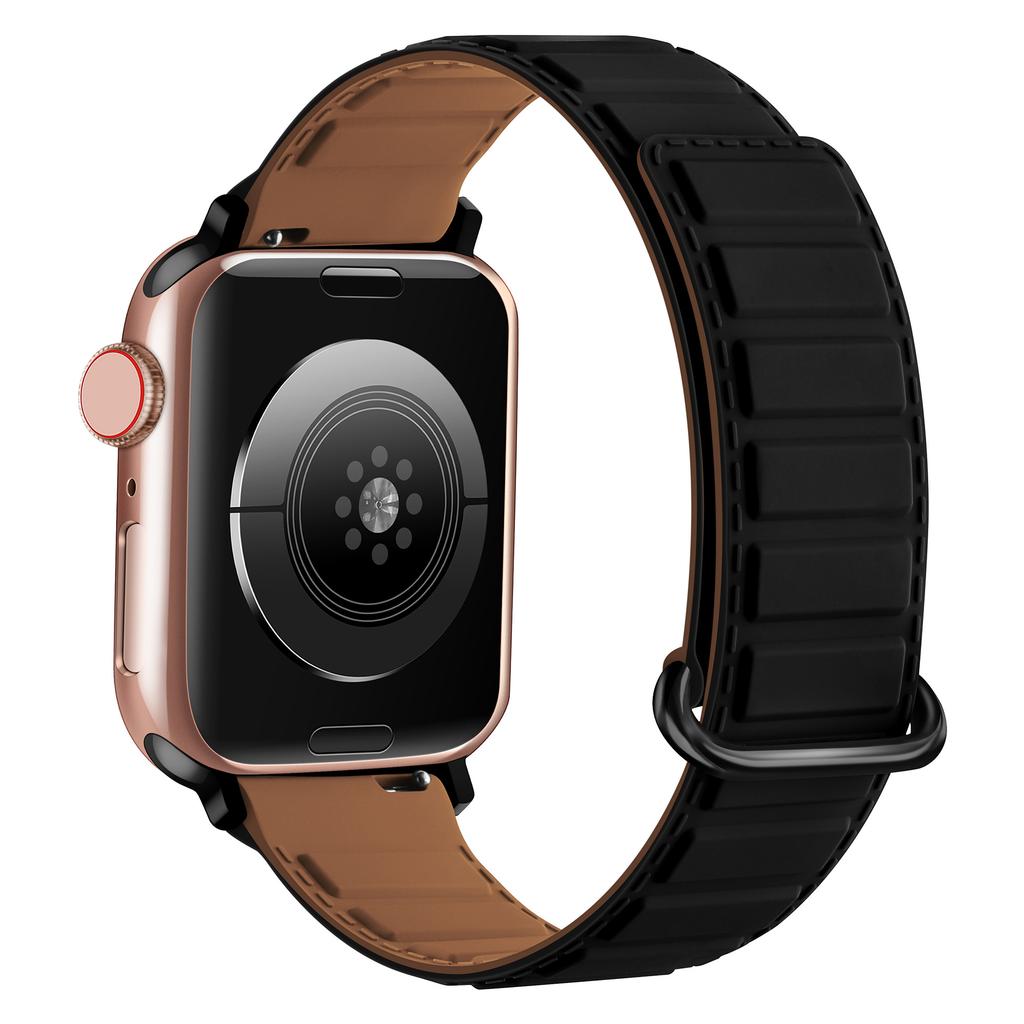Silicone Strap for Apple Watch Ultra 3 2 1 49mm/Series 11 10 46mm/9 8 7 45mm/SE3 SE2 SE 6 5 4 44mm/3 2 1 42mm Magnetic Buckle Watch Band