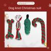 1pc Christmas Design Teeth Cleaning Braided Rope Knot Pet Toy, Dog Chew Durable Toy For Cat And Dog Teeth Cleaning Supply Toy