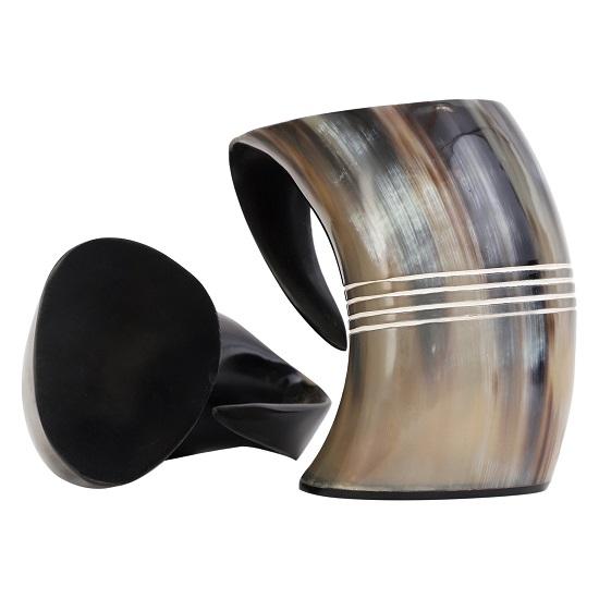 Лот из 4 кружек ручной работы из рога викингов, кружка из рога «Игры престолов», настоящие кольца для быков